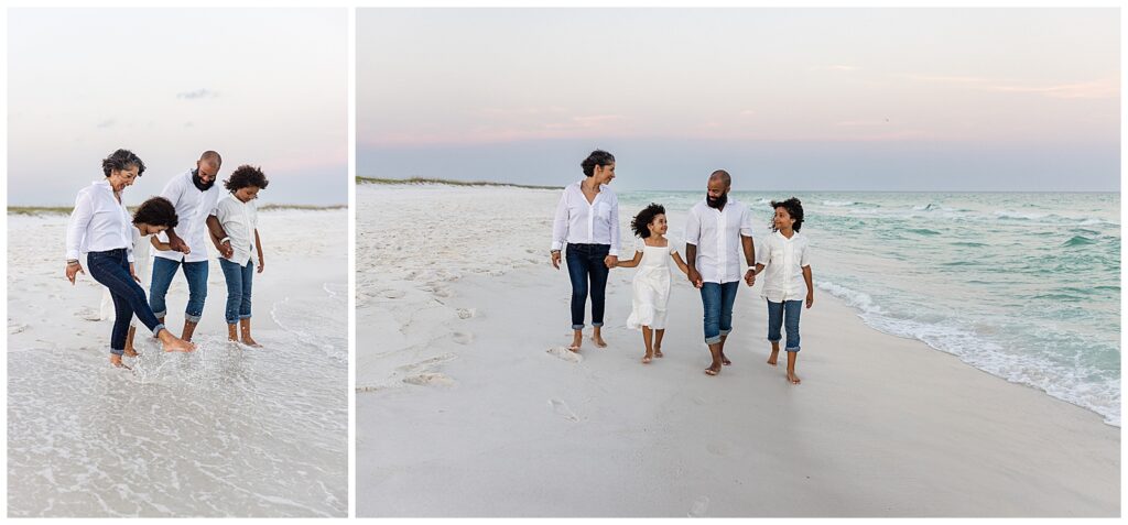Family Pictures on beach by Jennifer Beal Photography